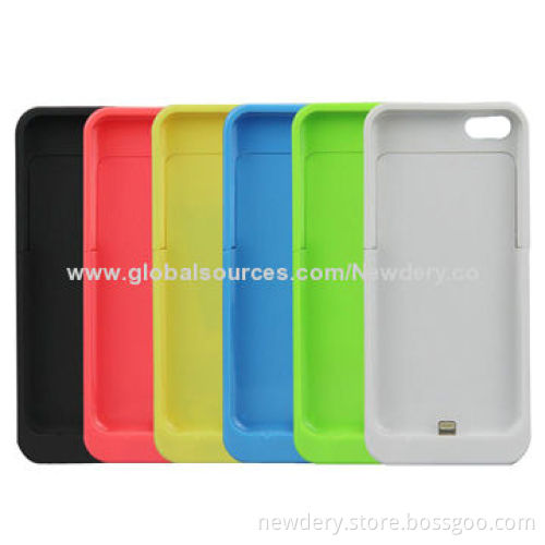 Colorful power bank case suitable for iPhone 5/5S/5C with 2200mAh capacity